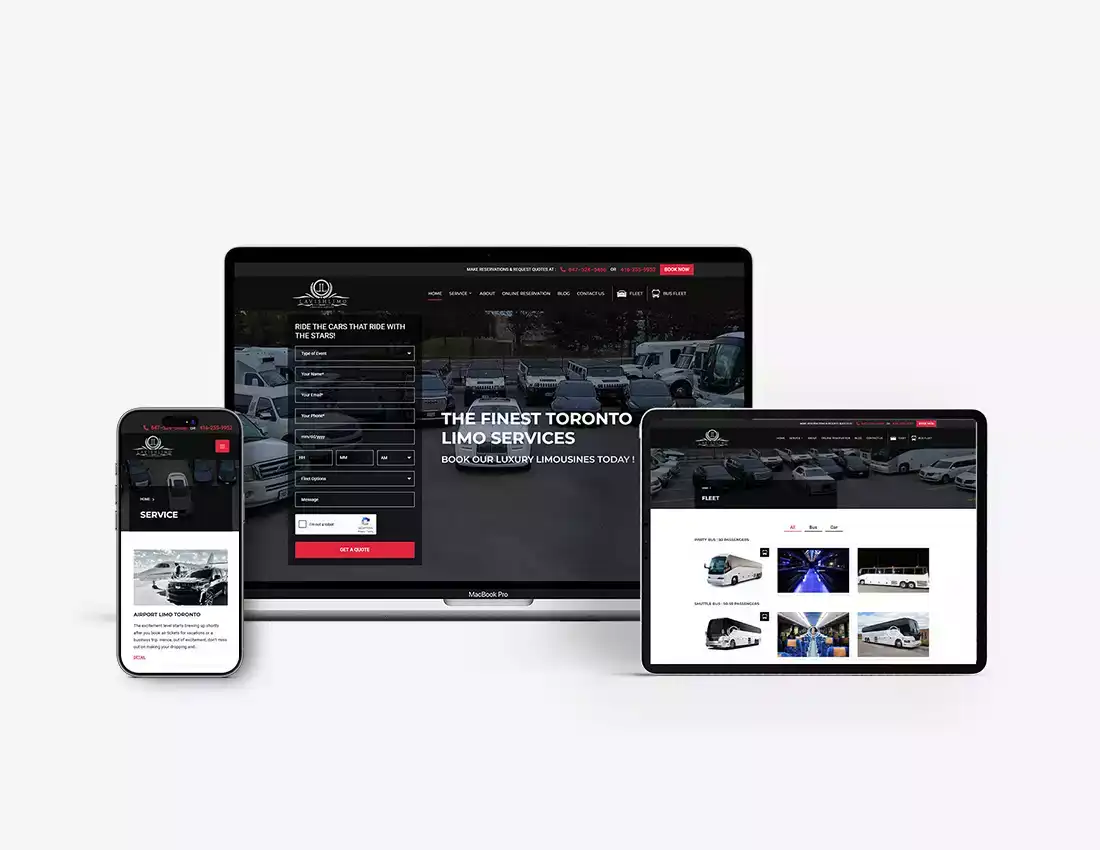 Limo Website Design Limo Website Design