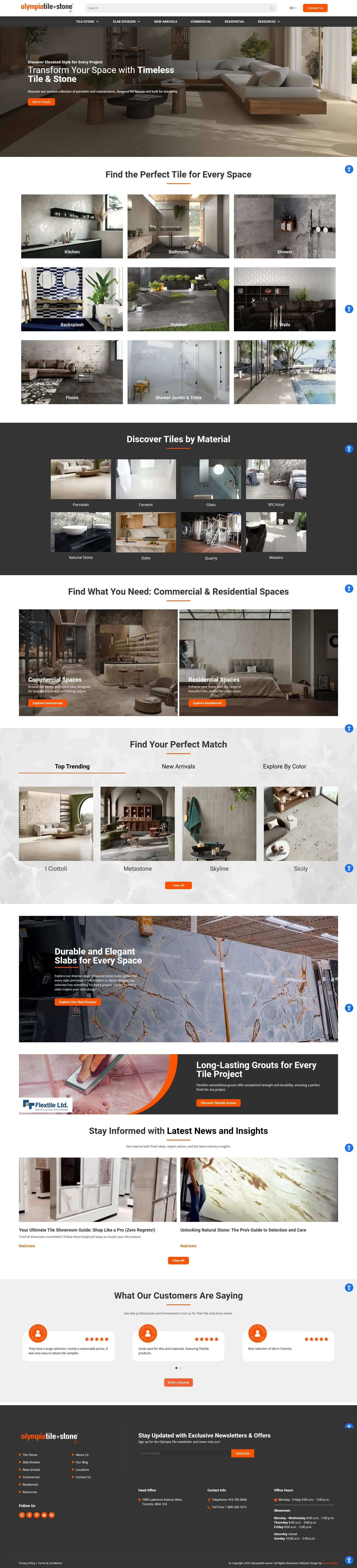 Web Design Success for Olympia Tile Delivered Results Web Design Success for Olympia Tile Delivered Results